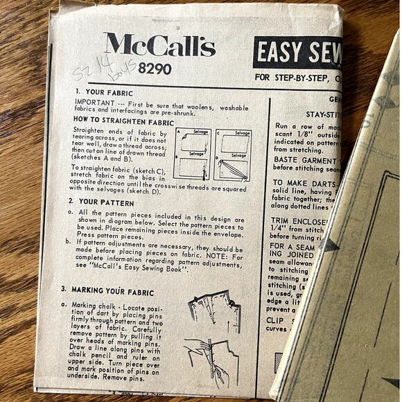 UNCUT Vintage 1960s McCalls 8290 Sewing Pattern Boys XL Swim Trunks Beach Shirt - Picture 3 of 4